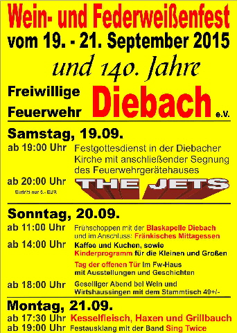 Weinfest Diebach 19.-21. September 2015 - FLYER-A6